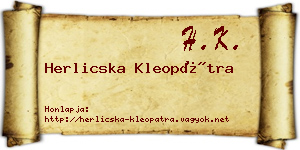 Herlicska Kleopátra névjegykártya